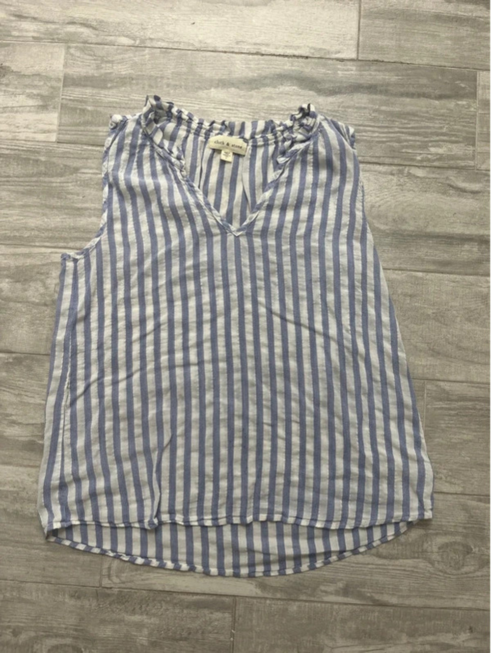 Cloth & Stone Blue and White Stripe Tank Blouse